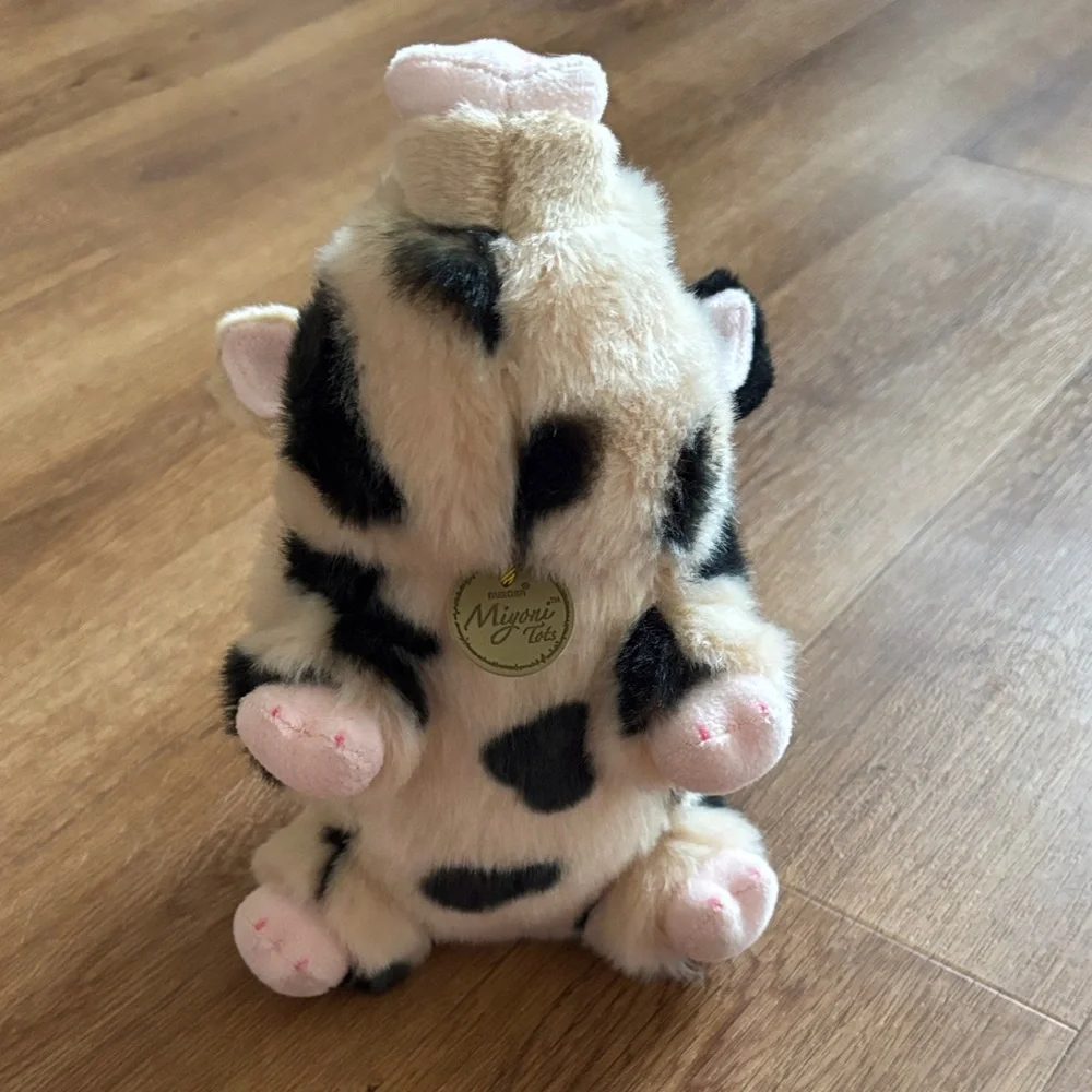 Charming & cute Plush Pig Stuff animal 😍Black and Cream